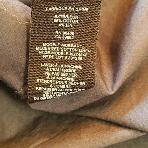 Theory Men's Murrary Linen Cotton Blend Woven Button Down Blue Shirt XXL - Picture 7 of 8